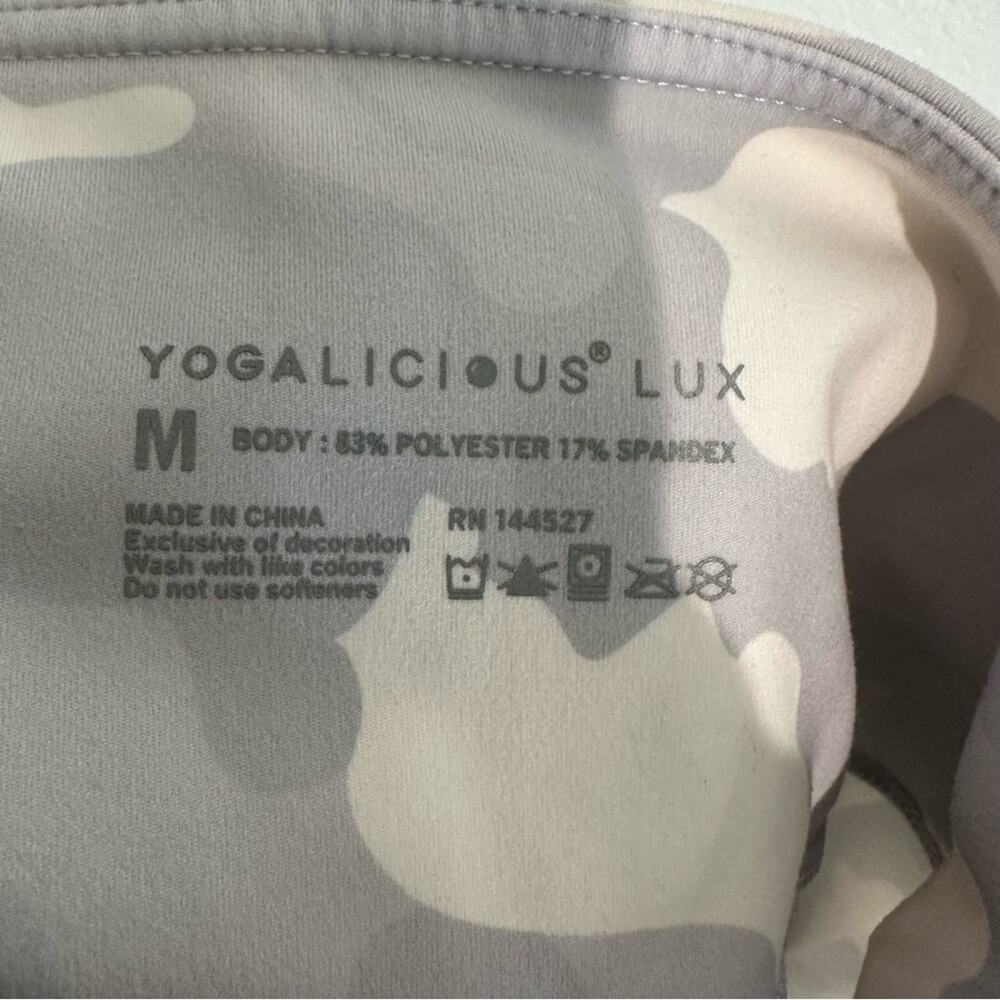 Yogalicious Camo White Combo Leggings SZ M - Picture 6 of 7